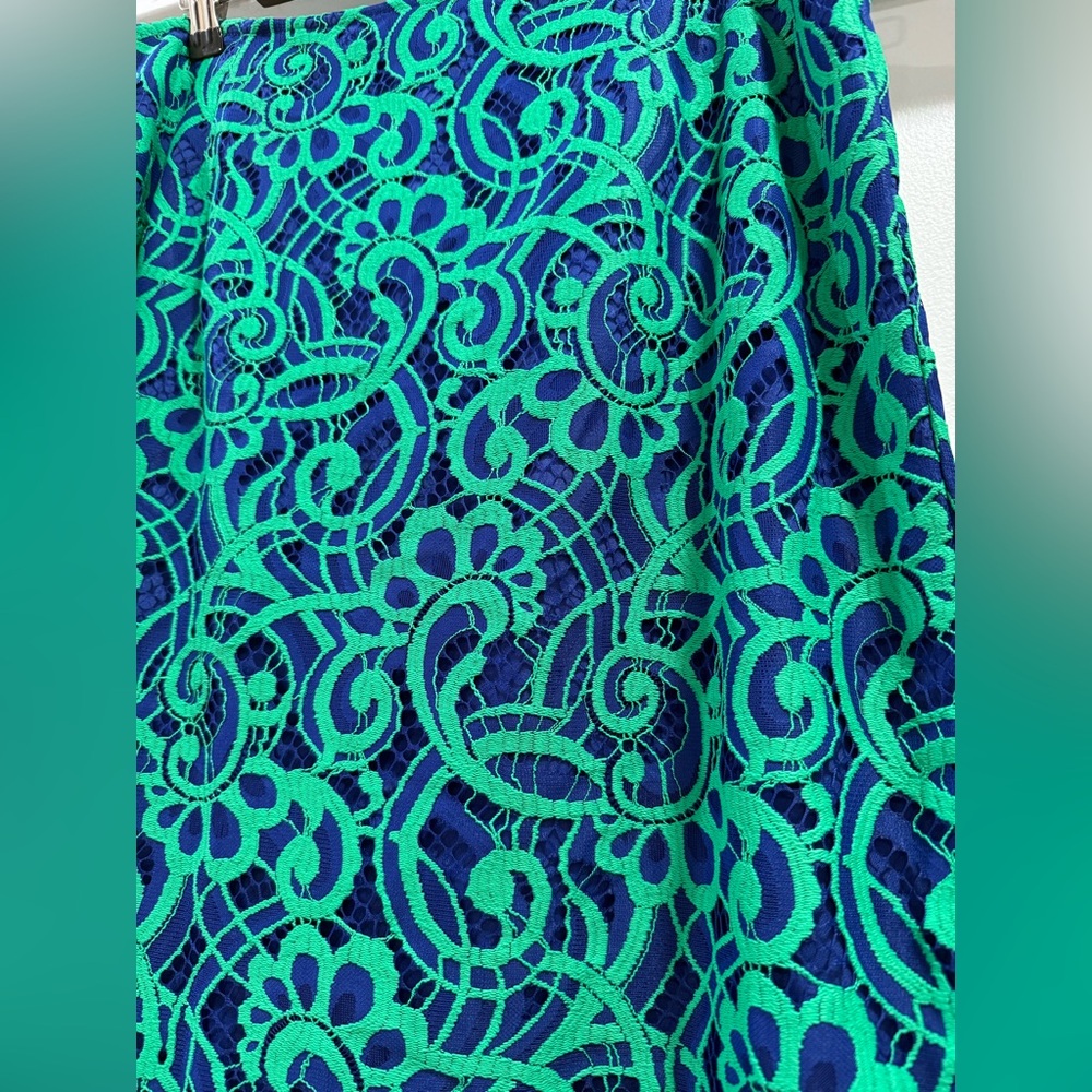 Lilly Pulitzer Hyacinth Lace Pencil Skirt Size 14 - Picture 3 of 11